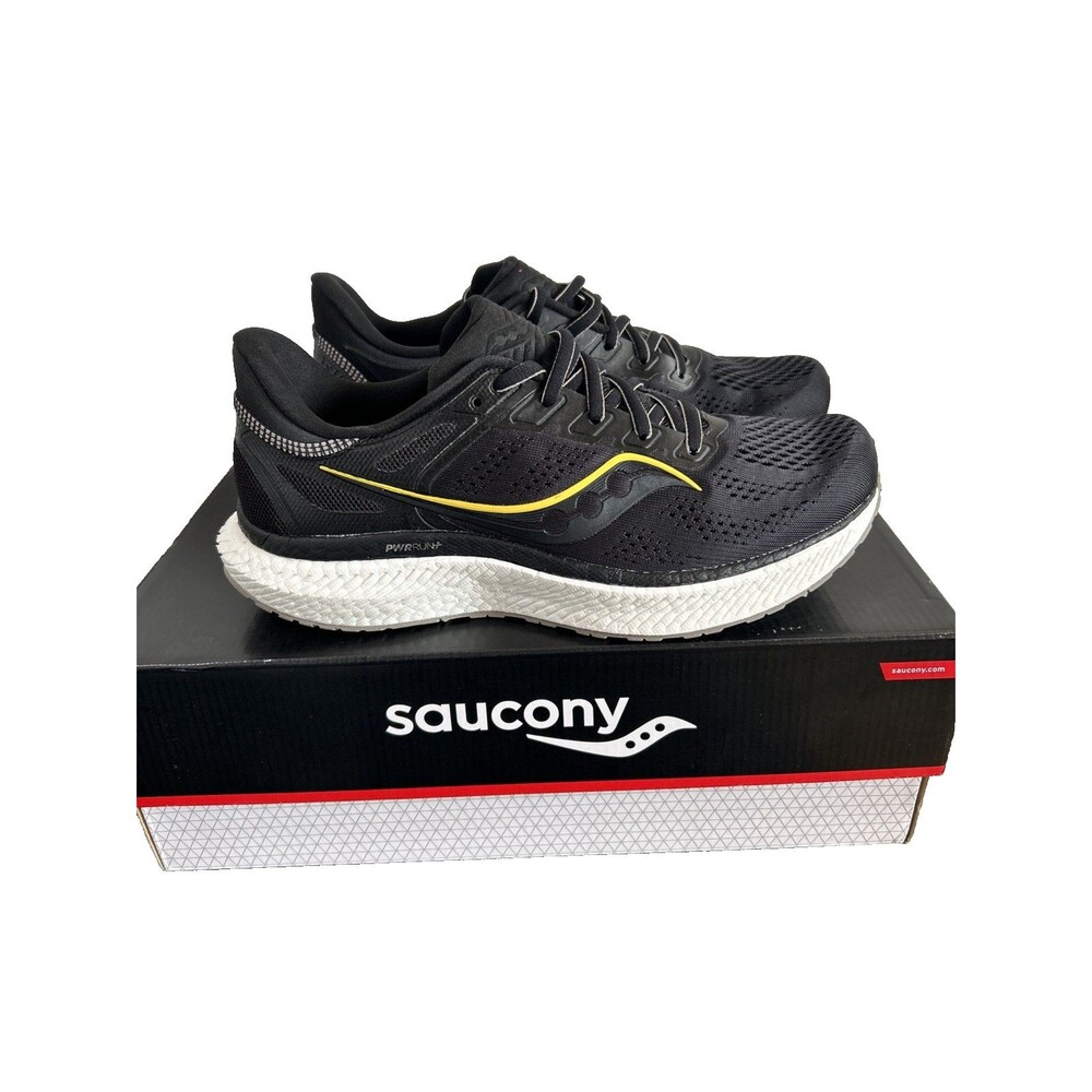 Saucony Men's Hurricane 23 Running Shoe Black/Gold Size US 9 New in Box